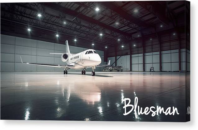 Bluesman Corporate Jet - Canvas Print