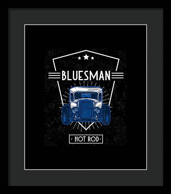 Bluesman Hot Rod - Framed Print